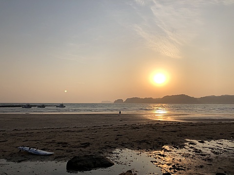 和賀江島の夕日